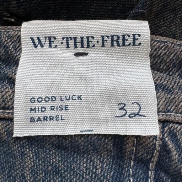 NWT WE THE FREE Good Luck Mid Rise Barrel Jeans - Picture 9 of 11